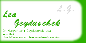 lea geyduschek business card
